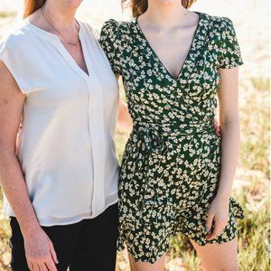 UO Kimchi Blue Rita Wrap Dress Floral